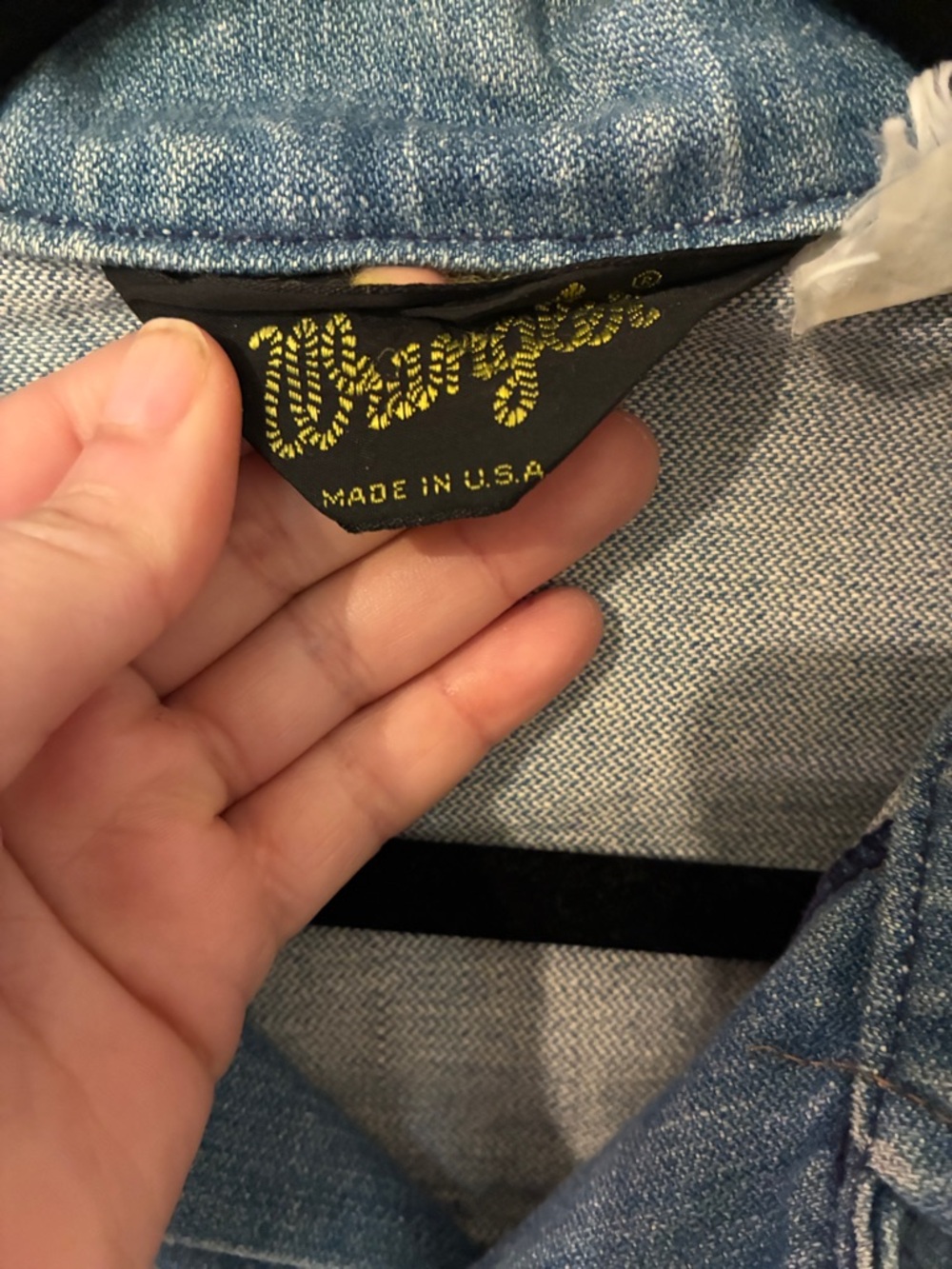 EUC VINTAGE WRANGLER Classic Blue Denim Jeans Jacket - Picture 5 of 8